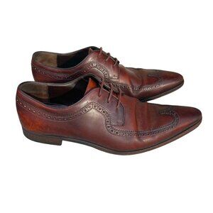 Gucci Brown Leather Lace Up Derby Shoes
